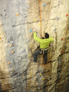 Main route on the Wall at 10.5 meters